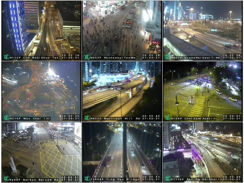 Images captured by CCTV installed by the Transport Department taken on March 27, 2021 before the one-hour lights-out event.
Image credit: Transport Department.